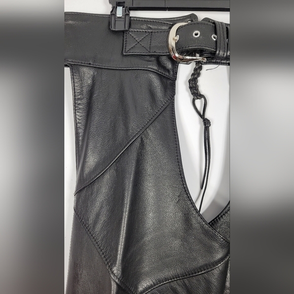 Vintage Harley-Davidson Leather Chaps Pants #569 Size L - Picture 4 of 16